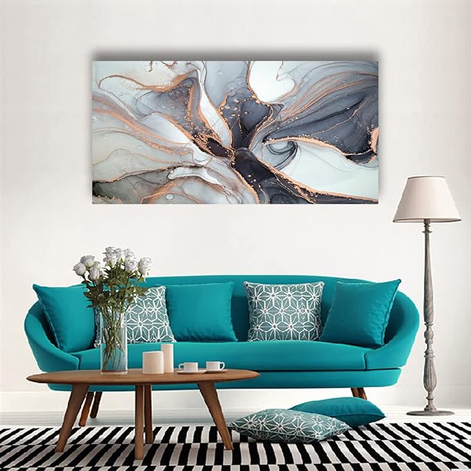 Abstract art Pictures Canvas Wall Art for Living room Bedroom or Bathroom Wall Decor,Abstract Wall Art Print Paitnings for home Decor,Line drawings Waterproof Stretched Ready to Hang-20x40inches