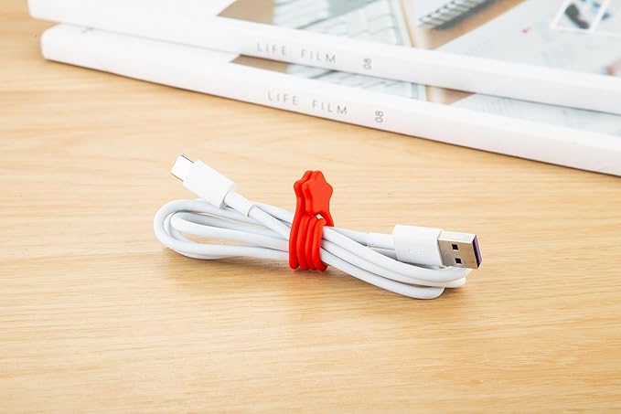 Reusable Silicone Magnetic Cable Ties, 28 Pack 7.48'' Magnetic Twist Ties for Bundling and Organizing, Holding Stuff, USB Charging Cords, Fridge Magnets, or to Play and Decorate(7 Colors)