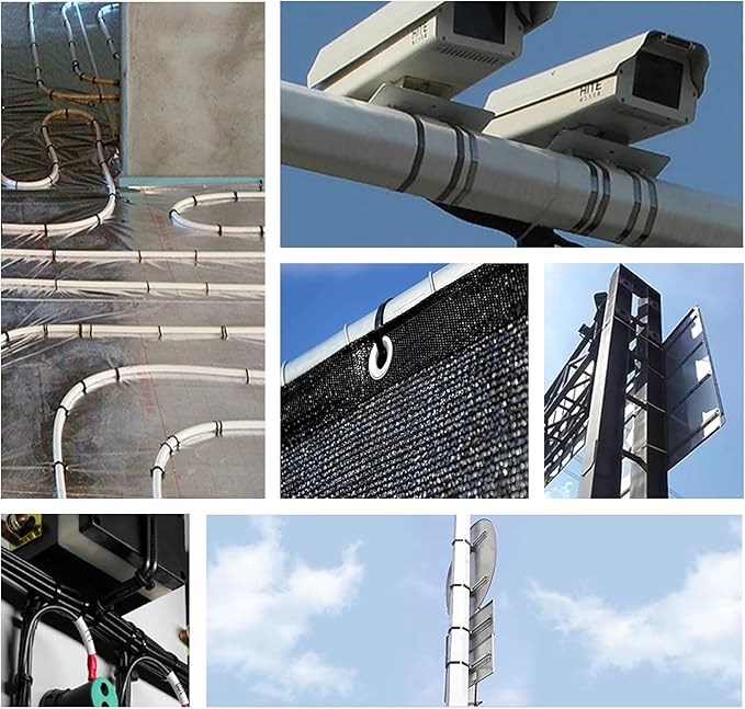 OFFO Black Zip Ties Made of Metal 95 PCS 15.8 in Premium Heavy Duty Stainless Steel Wire Multifunctional Locking Exhaust Wrap Flexible Durable