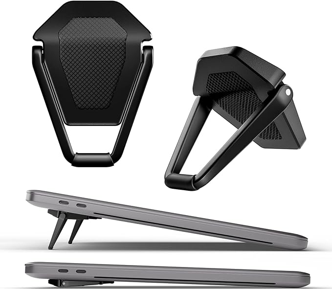 Laptop Stand for Desk, Portable Anti-Slip Keyboard Riser, Zinc Alloy Keyboard Stands, Computer Stand Compatible with MacBook Air/Pro, 10-15.6 Inches Laptops and Keyboards (Black)