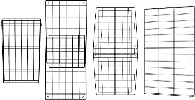 Set of 3 Living Room Tables - Metal Basket Storage with Removable Lids - 2 Small Side and 1 Large Accent Table by Lavish Home (Brown/Black)