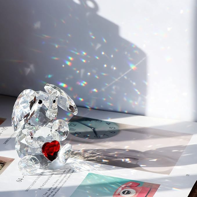 YWHL Cute Crystal Elephant Gifts for Women, Handmade White Elephant Gift Ideas, Small Drunk Animal Decor, Figurine Collection for Home Decoration