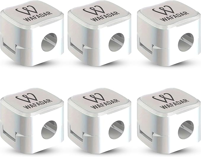6 Pcs Magnetic Cable Clips, Office Desk Accessories, Cord Organizer Holder, Cable Management Holder, Phone Charger Cord, Wire Clips, Magnetic Cord Organizer, Adhesive Cable Holder