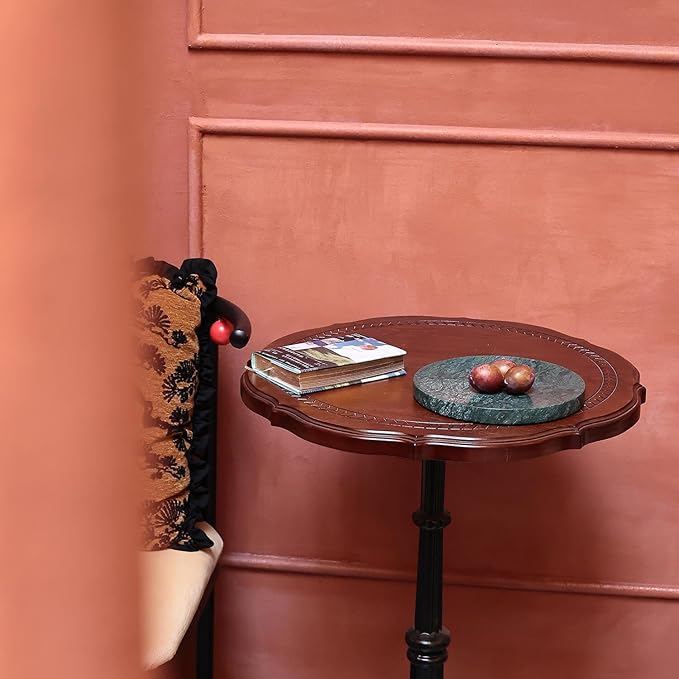 8" Natural Travertine Ring Dish Jewelry Tray for Women Gift - Marble Trinket Dish for Key Earring Nightstand - Candy,Fruit, Nut, Snack Serving Tray for Table, Home Decor (India Green Marble)