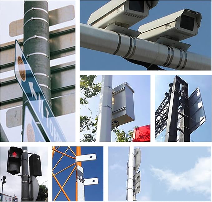 OFFO Metal Zip Ties 100 Pcs 19.7 in Premium Heavy Duty Stainless Steel Wire Multifunctional Locking Exhaust Wrap Flexible Durable