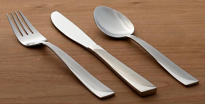 Oneida Madeline 51 Piece Everyday Flatware Set with Caddy, Service for 8, 18/0 Stainless Steel, Silverware Set