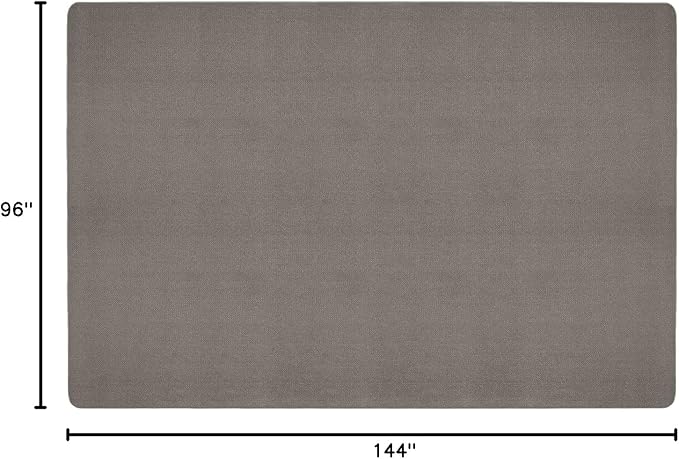 House, Home and More Skid-Resistant Carpet Indoor Area Rug Floor Mat - Gray - 8 Ft X 12 Ft - Non Slip Rubber Backing, Stain Resistant, Dog Friendly, Living Room Bedroom Kitchen Entryway
