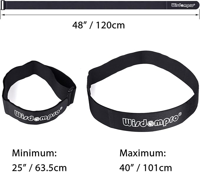 Extra Large 4 Pack 2 x 48 Inches Hook and Loop Strap, Reusable Fastening Cable Tie Down Straps by Wisdompro - Reusable, Durable Functional Cinch Cable Straps for Your Home, Office, Workspace