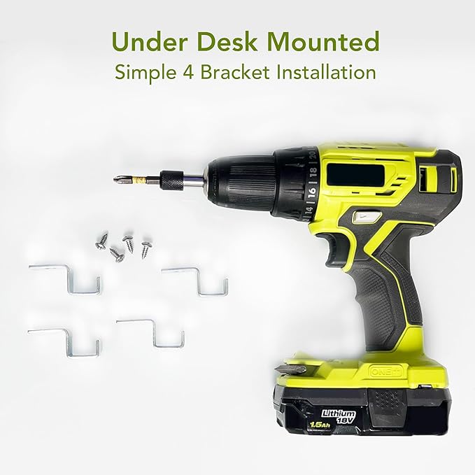 Perfect Posture Mesh Cable Organizer – Under Desk Cable Management with Adjustable Straps, Flexible Mesh, Easy-Access Design, & Standing Desk Compatible – 37.5” (Gray)