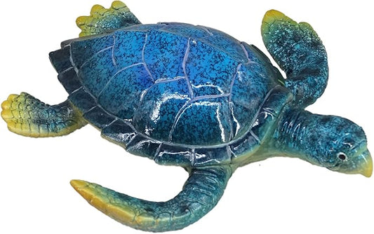 6-Inch Resin Sea Turtle Figurine - Handcrafted Marine Life Sculpture, Blue Baby Turtle Decor for Feng Shui Luck, Anxiety Relief & Home Table Centerpiece