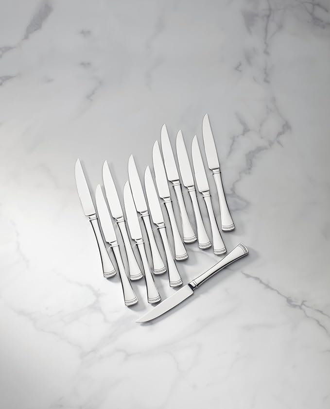 Lenox Portola 12-Piece Steak Knife Set, 3.60 LB, Metallic
