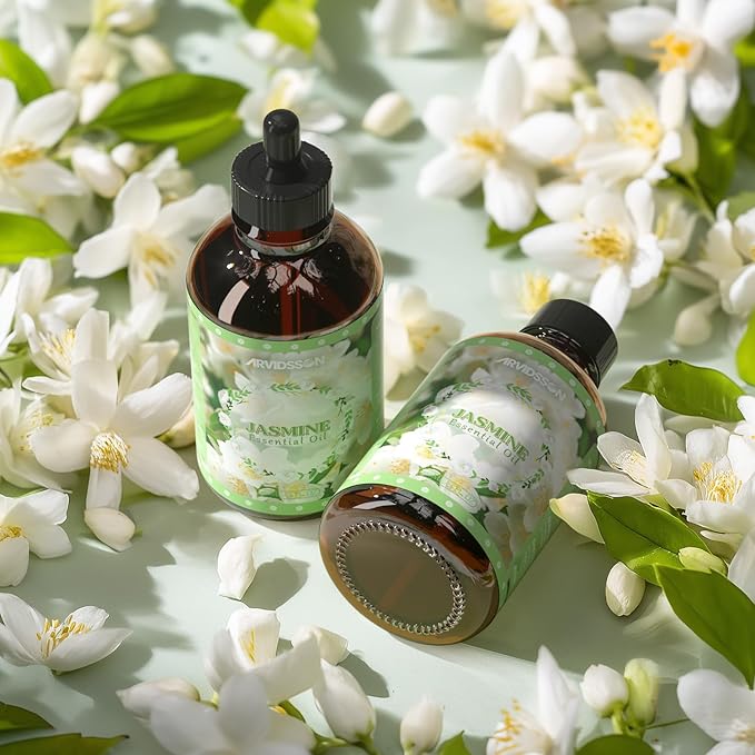 Jasmine Essential Oil 4 Fl Oz (120ml), Pure & Natural Jasmine Oil, Aromatherapy Essential Oils for Diffuser, Candle Making, Room Spray Diffuser Oils, Scented Oil Gift for Women