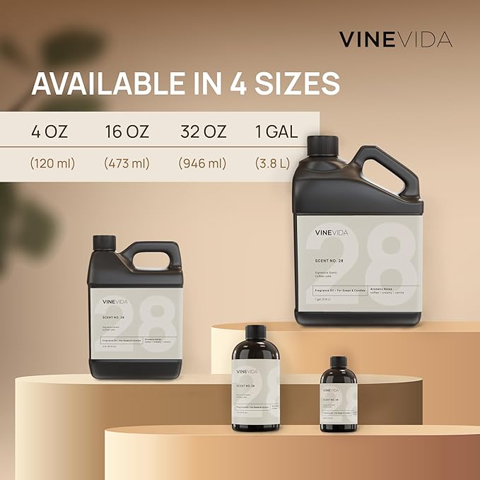 VINEVIDA [Gallon (128 Fl Oz)] Cuban Tobacco Fragrance Oil for Cold Air Diffusers, Essential Oils for Diffuser Oil Refill & Air Freshener Room Spray