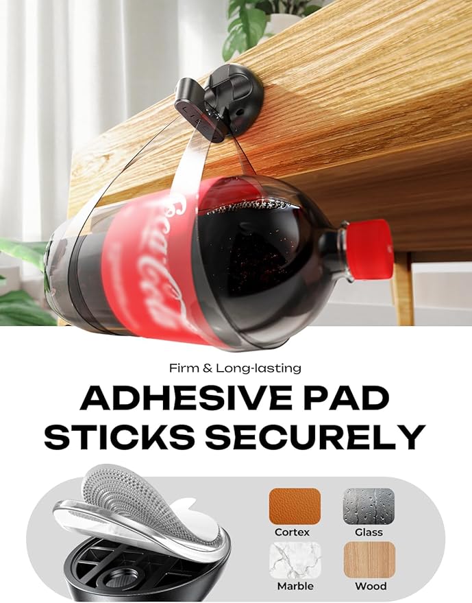 8 Pack Charging Cord Organizer [1S Snap-on] LISEN Magnetic Charging Cord Holder, Easy Open Cable Holder with Strong Adhesive, Cable Management Clips Neatly for Nightstand, Desk, Home, Office, Car