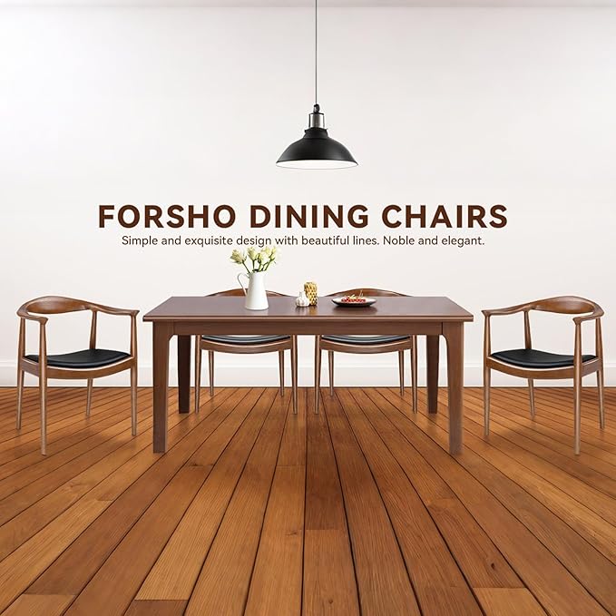 Kennedy Armchair Upholstered Dining Chair, Presidential Mid-Century Modern Accent Chair in Walnut