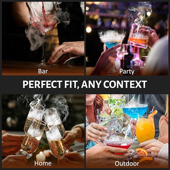 Gifts for Men Dad Husband， Cocktail Smoker Kit，Whiskey Smoker Kit with Torch (no Butane)， 8 Flavors Wood Chips ，3 Ice Marble，Cocktail Cards