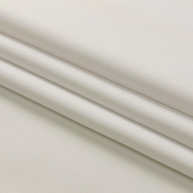 Aiyufeng Natural Room Darkening Curtains for Bedroom 63 Inch Length 2 Panels Set, Solid Thermal Insulated Energy Saving Rod Pocket Window Treatment Curtains Blackout Drapes, W40 x L63 Inch, Natural