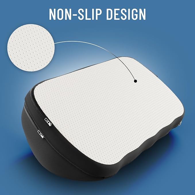 Everlasting Comfort Adjustable Cloud Foot Rest for Under Desk at Work with Pressure Point Nodes - Comfortable Memory Foam Office Foot Stool & Under Desk Pillow for Gaming & Home Accessories