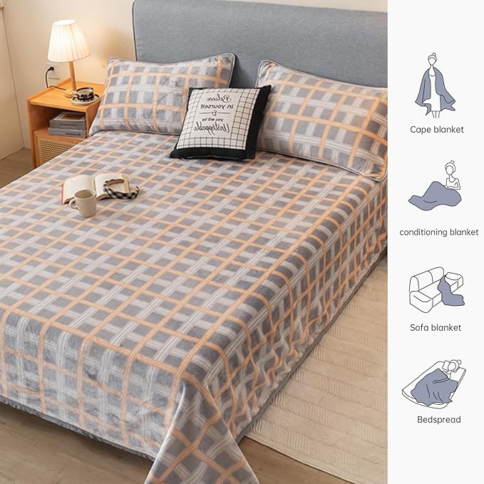 Fleece Bed Blankets Throw Size - Soft Lightweight Plush Fuzzy Cozy Luxury Blanket Microfiber Throw for Couch Bed,All-Season Breathable,40x60 Inches