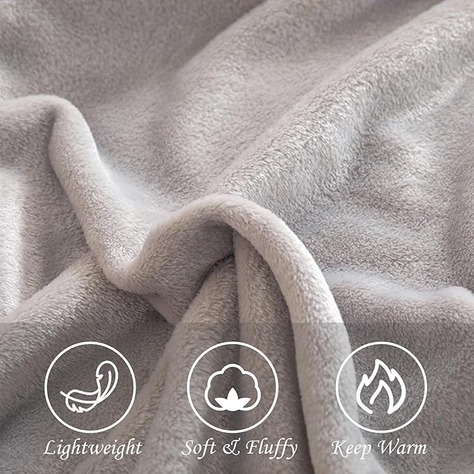 Fleece Bed Blankets Throw Size - Soft Lightweight Plush Fuzzy Cozy Luxury Blanket Microfiber Throw for Couch Bed,All-Season Breathable,40x60 Inches