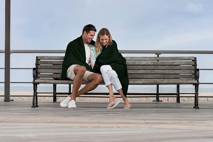 MV Sport Lightweight Sweatshirt Blanket Throw – Warm & Cozy, Breathable Oversized Fleece Knit, Couch, Bed, Travel, Cold Nights, and Outdoors – Soft Light Weight Blanket 54" x 84" Forest