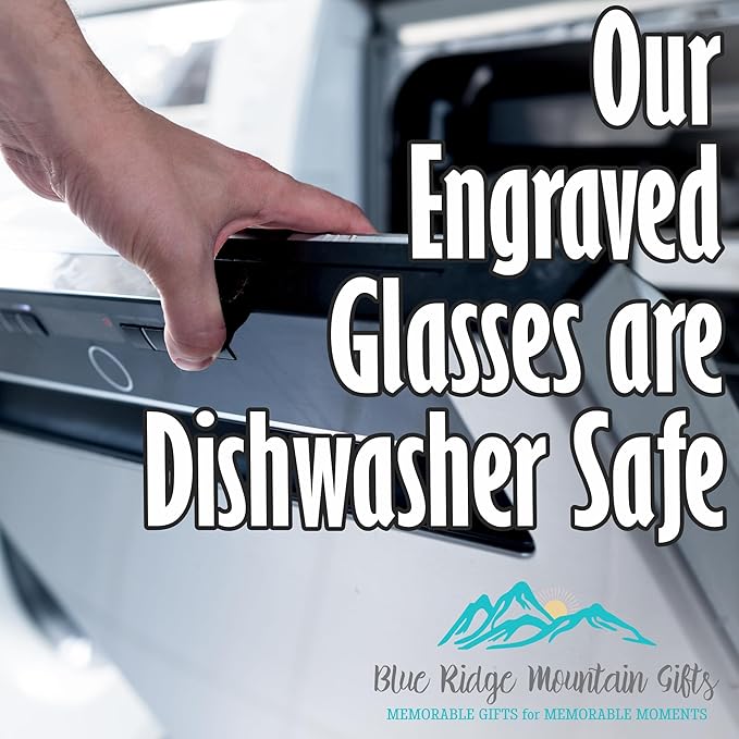 Blue Ridge Mountain Gifts - Set of Glasses for Mom and Dad - Choose from 9 Different Types of Glassware - Baby Shower, Gender Reveal Party, Pregnancy Announcment - Personalized and Laser Engraved