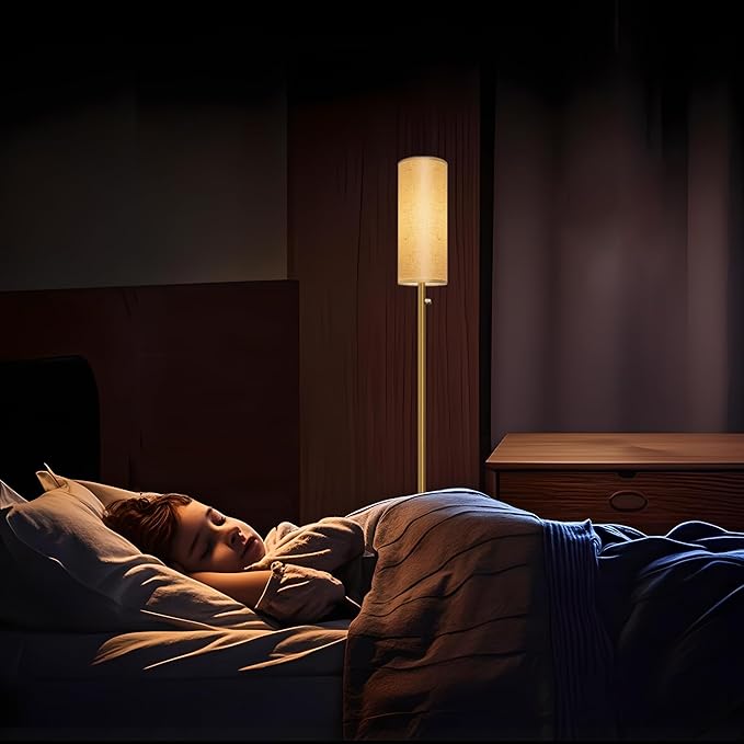 Gold Floor Lamp,Dimmable Floor Lamps for Living Room,Modern Standing Lamp with Marble Base,LED Bulb Included,Tall Floor Lamp for Bedroom, Living Room,Office,Reading and Nursery(Gold)