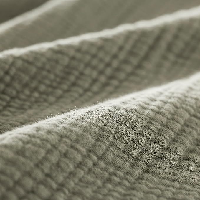 BOLL & BRANCH Dream Bed Blanket - Full/Queen, Sageleaf - Luxury 100% Organic Cotton - Soft, Lightweight and Breathable - Cloud-Like Touch