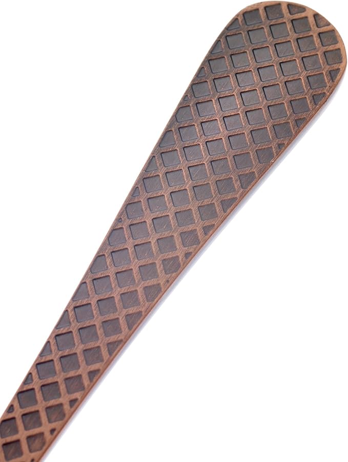 Barfly 13.2-inch Diamond Lattice Etch Bar Spoon, Antique Copper