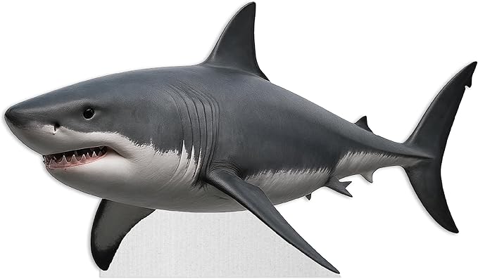 Shark Life Size Standee - 2FT Freestanding Coroplast Cutouts | Aqua Animal Standup Photo Booths, Birthday & Halloween Decorations