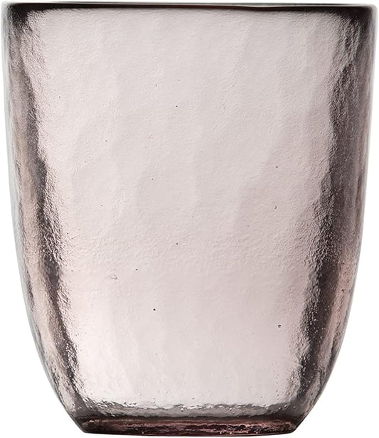 Fortessa Los Cabos Glass Drinkware Collection, 10 Ounce Tumbler (Set of 4), Pink