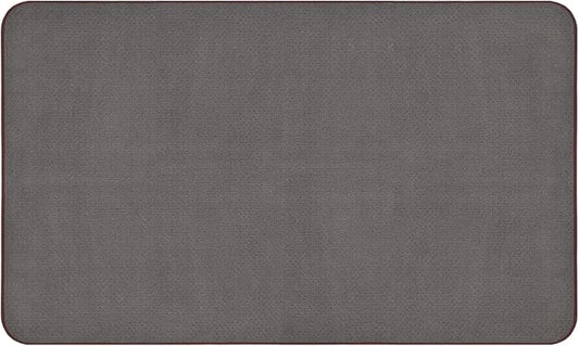 House, Home and More Skid-Resistant Carpet Indoor Area Rug Floor Mat - Gray - 3 Ft X 5 Ft - Non Slip Rubber Backing, Stain Resistant, Dog Friendly, Living Room Bedroom Kitchen Entryway