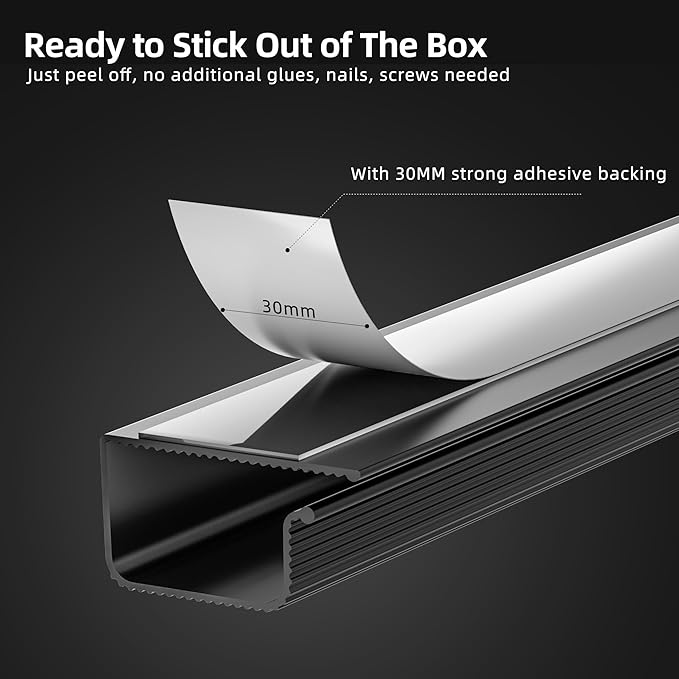 YECAYE 94.2in Cable Management, Cable Organizer,Adhesive Mount Cord Organizer for Desk, Cord Organizer, No-Drill Desk Wire Management for Home Office, Baby proofing, Black