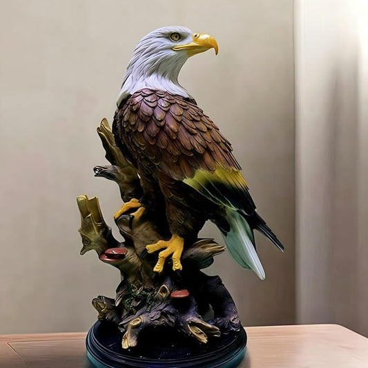 13 Inch Eagle Statue - Handcrafted Bald Eagle, Outdoor Decorations for Yard, Premium Eagle Decor for Home/Study/Living Room, Eagles Gifts for Men