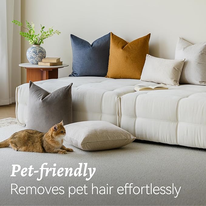 a moment Pack of 2 White Stain-Resistant Throw Pillow Covers Pet-Friendly Pillowcases Cushion Covers for Sofa Couch Bed Outdoor Waterproof 20x20 Inch