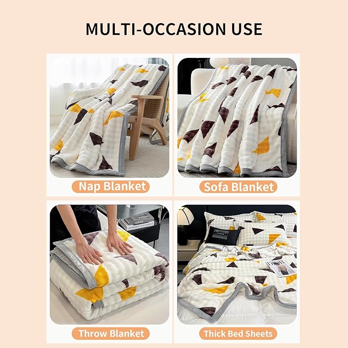 Fleece Bed Blankets Twin Size - Soft Lightweight Plush Fuzzy Cozy Luxury Blanket Microfiber Throw for Couch Bed,All-Season Breathable,60x80 Inches