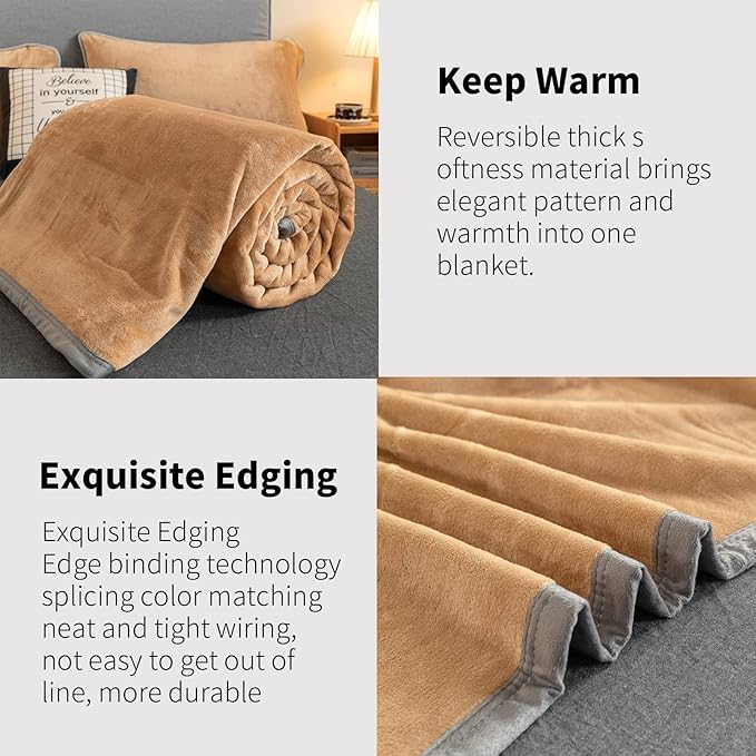 Fleece Bed Blankets Twin Size - Soft Lightweight Plush Fuzzy Cozy Luxury Blanket Microfiber Throw for Couch Bed,All-Season Breathable,60x80 Inches