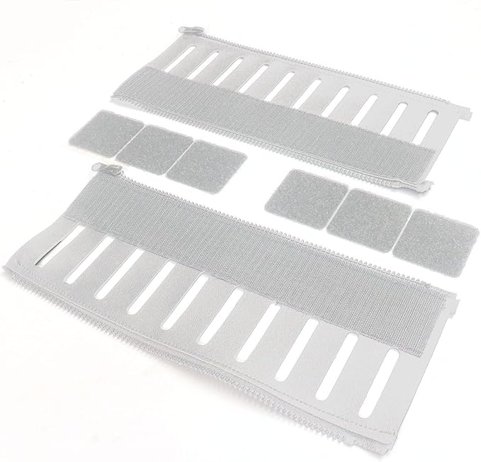 Under Desk Cable Organizer 2-Pack – PU Leather, Zipper Closure with 10 Cable Slots, Tool-Free Mount, Connectable Design for Home and Office Wire Management (White)