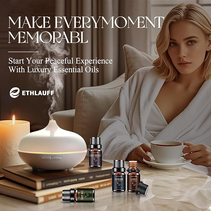 Hotel Diffuser Oils, Hotel Collection Diffuser Oil, Luxury Essential Oil Set for Diffuser, Soap & Candle Making Scents - My Way, Dream On, Cabana, 24k Magic, Black Velvet, Sweetest Taboo