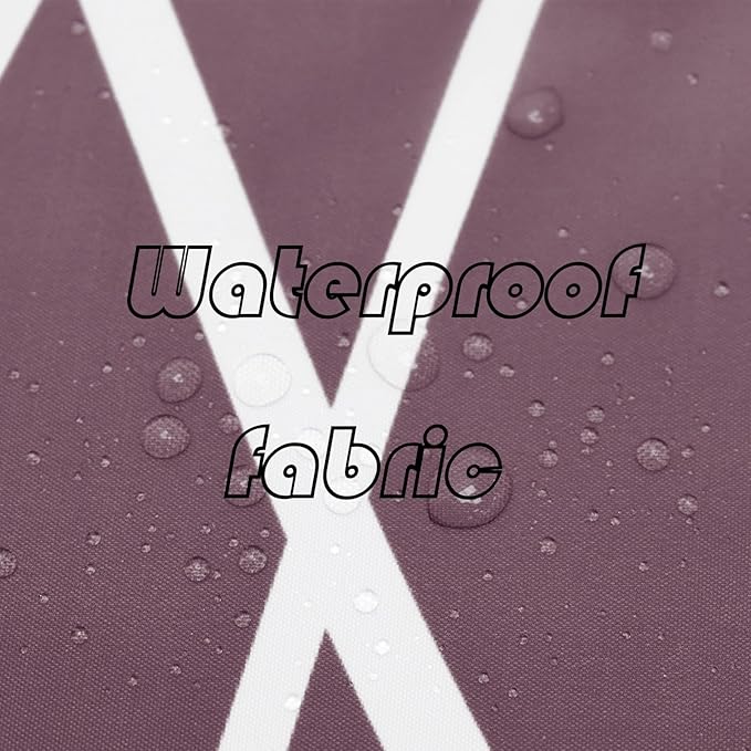 Punkray Burgundy Striped Polyester Shower Curtain for Bathroom with Hooks, Shower Curtains for Bathroom, Waterproof Bath Accessories Hotel Style - Machine Washable 72 x 72