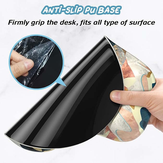 Hsurbtra Ergonomic Mouse Pad with Wrist Rest Support, Gel Mouse Pads with Non-Slip PU Base, Pain Relief Memory Foam Computer Mat, Cute Office Supplies Desk Decro Accessories, Sunset