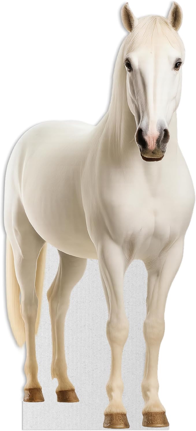 Horse Life Size Standee - 6.6FT Freestanding Coroplast Cutouts | Farm Animal Standup Photo Booths, Birthday & Halloween Decorations, Style 2