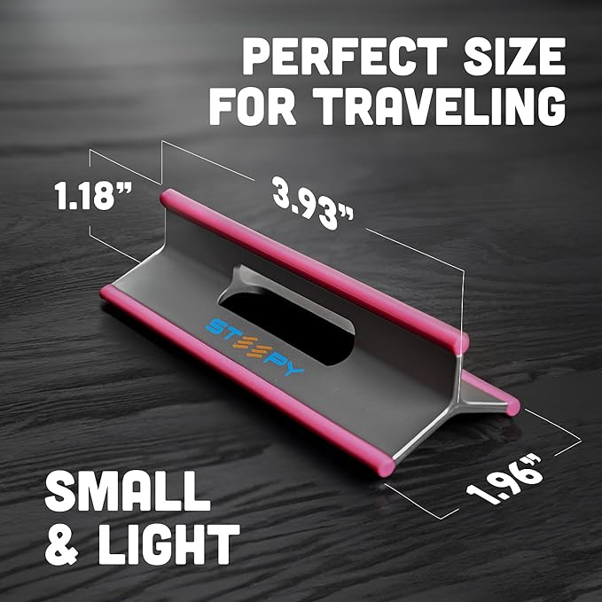 Steepy Low Profile Laptop Stand - Computer Stand with 3 Heights - Plastic Laptop Riser, Lightweight Lift - Orange, 2 Pack