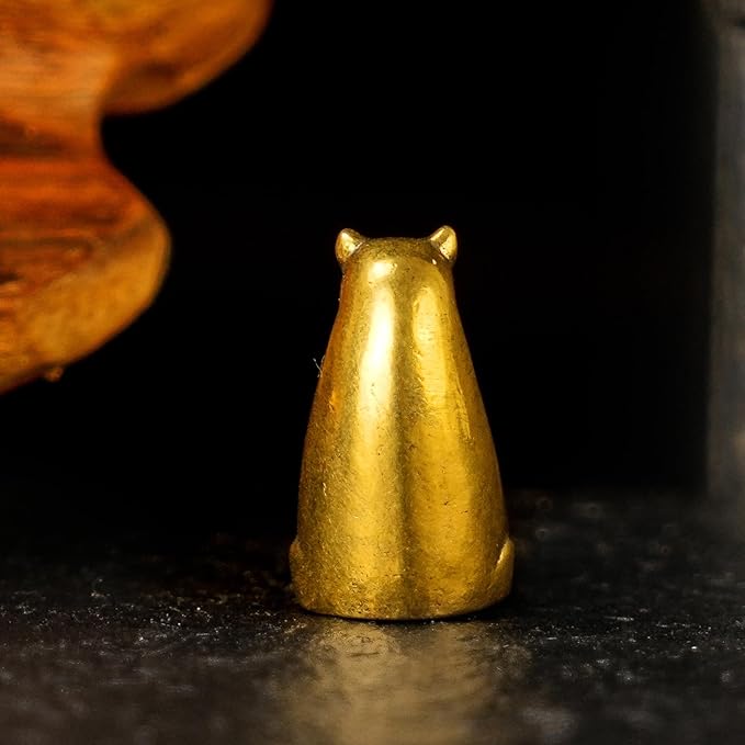 CHOVY BearNurturers Solid Brass Bear Family Sculpture - 100% Handcrafted Mother & Two Cubs Hugging Figurine, Heartwarming Collectible Art for Desk, Unique Gift for Nature & Animal Lovers