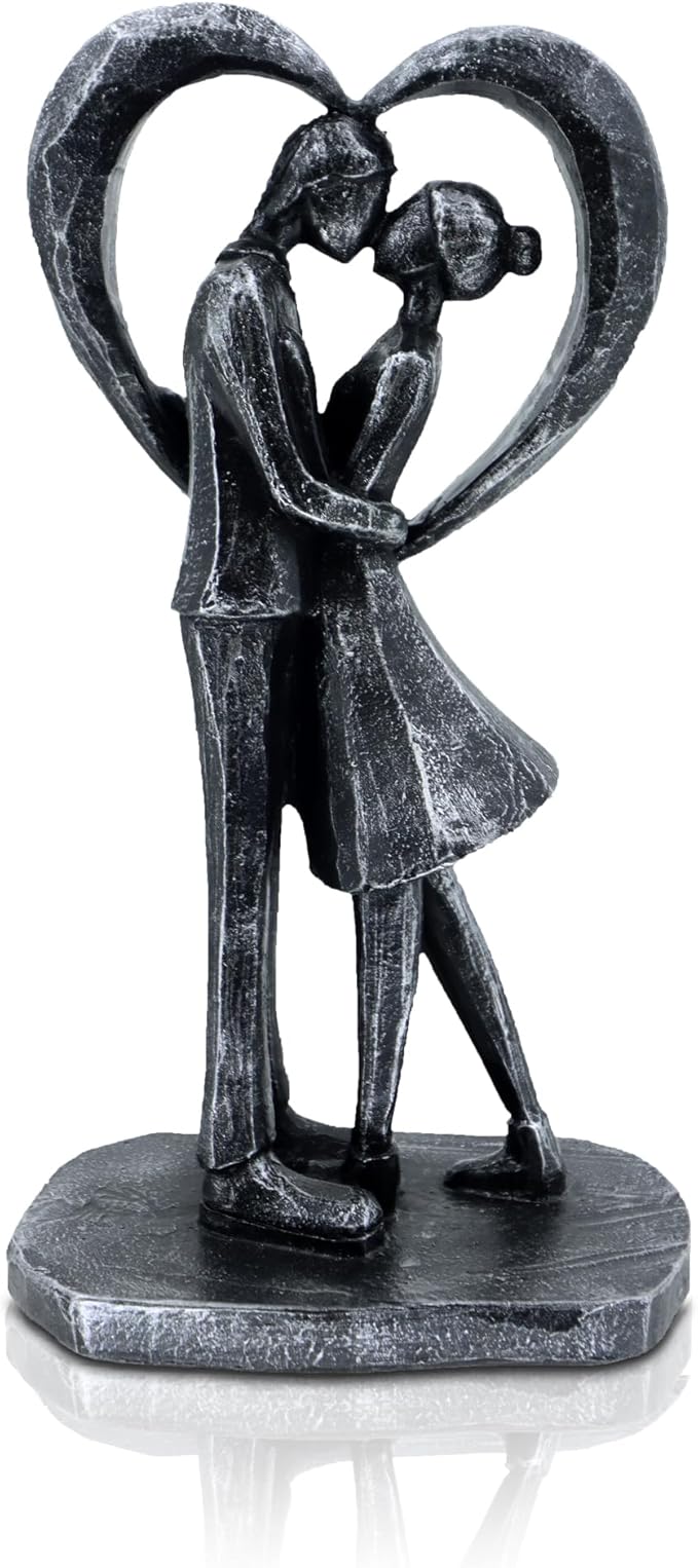 Anniversary Wedding Gifts, Love Ornament for Couple, Romantic Couple Sculptures, Abstract Resin Statues for Home Decor, Valentines Statues Decor for Desk Office, Valentines Gifts for Women Wife