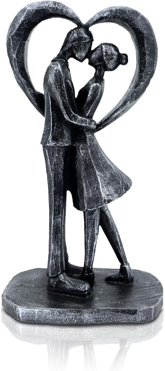 Anniversary Wedding Gifts, Love Ornament for Couple, Romantic Couple Sculptures, Abstract Resin Statues for Home Decor, Valentines Statues Decor for Desk Office, Valentines Gifts for Women Wife