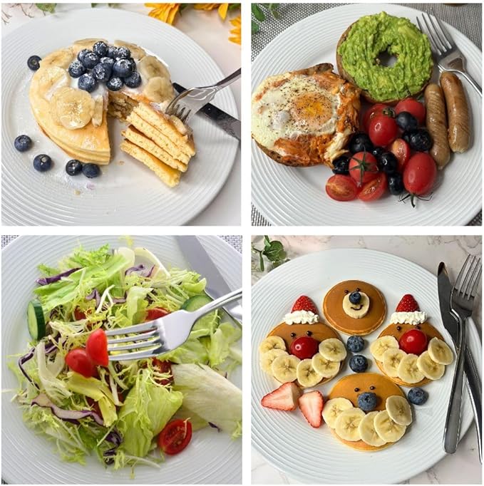 36 Piece Silverware Set,MASALACO 6-Piece Stainless Steel Cutlery Set-Knife Fork Butter Knife and Spoon,Mirror Finish,Suitable for Home Restaurant Hotel Kitchen Utensils,Dishwasher Safe