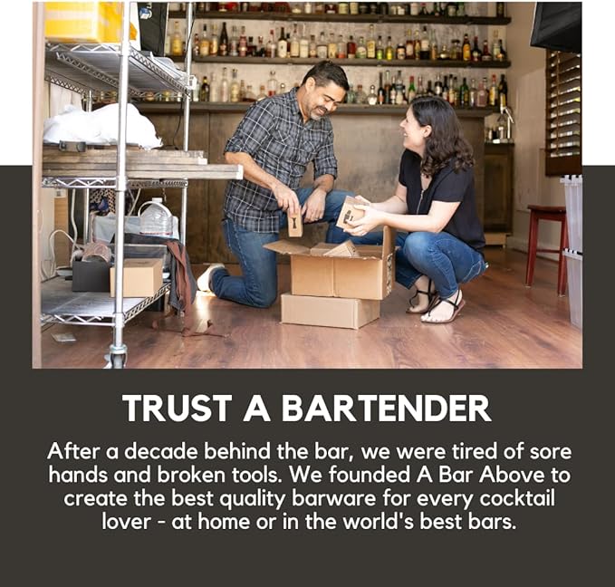 A Bar Above Bar Spoon Set, Spiral Handle, Stainless Steel Mixing Spoons for Cocktail Mixer Set, to Stir and Layer, Basic Professional or Home Bars Accessories (Stainless Steel, Smooth)