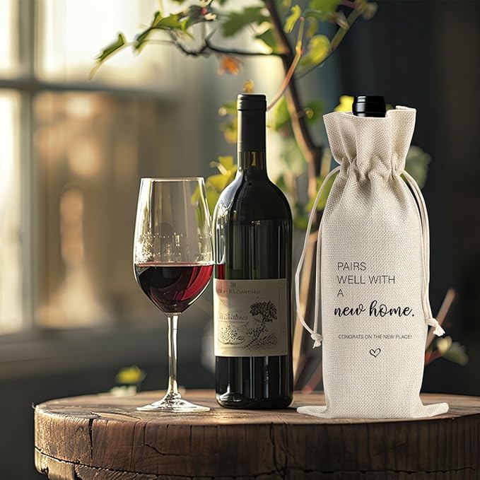 House Warming Gifts New Home Pairs Well with A New Home Wine Bag New Home Gift Ideas Realtor Gift to Clients First Housewarming Gifts New Home Gifts for New Home Owner New House Wine Bag