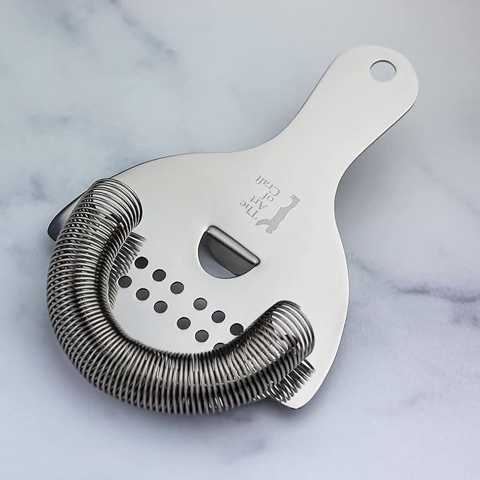 Hawthorne Strainer: Stainless Steel Cocktail Strainer for Home Bar and Professional Bartenders 5.75" x 3.87" x 1.25”